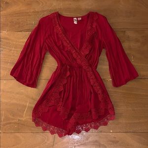 Quarter sleeve romper